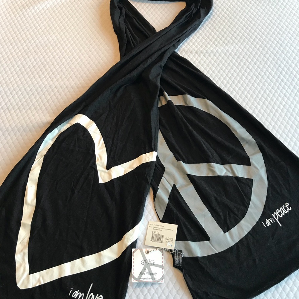 Peace Love World scarf